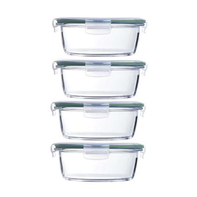 Glass Round Food Containers - 4 Pack