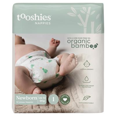 Tooshies Eco Nappies 52 Pack Newborn Size 1 | Baby Bunting AU