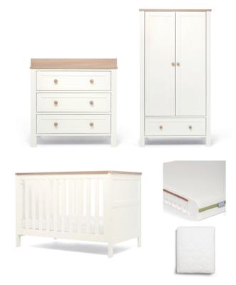 Wedmore 3 Piece Small Cotbed Range with Premium Dual Core Mattress - W
– Mamas & Papas UK