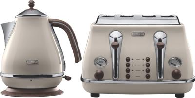 DeLonghi Icona Vintage Breakfast Pack Beige (Brown) CTO4VBG-KBO2