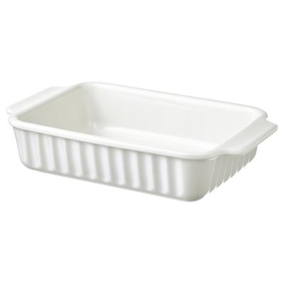 POETISK baking dish, off-white, 12x8 - IKEA