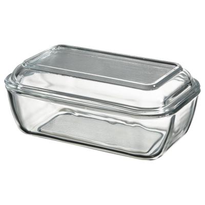 GRYNSOPP butter dish, clear glass - IKEA