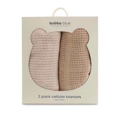 Bubba Blue Nordic Blanket 2 Pack Sand/Nutmeg