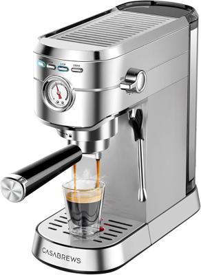 Amazon.com: CASABREWS CM5418 Compact Espresso Machine with Milk Frothing Steam Wand | Stainless Steel, 20-Bar Pump, Built-in Pressure Gauge, Powerful