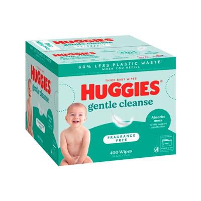 Buy Huggies Gentle Cleanse Baby Wipes Fragrance Free 400 Pack | Coles