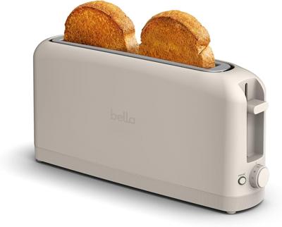Amazon.com: bella Fits-Anywhere™ 2-Slice Slim Toaster, Long Slot & Extra Wide, Surf: Home & Kitchen