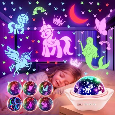 Amazon.com: Unicorn Toys for Girls Age 4-6 Gifts, 6 Film Night Light Projector for Kids | Cute Pink Star Unicorn Princess Mermaid Pony Toys,Birthday G
