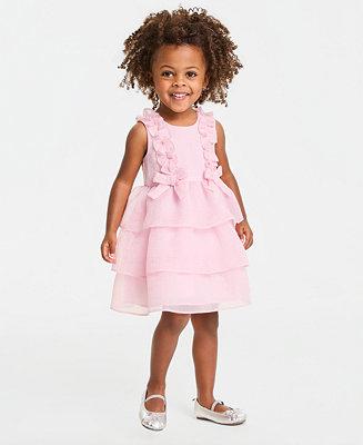 Bonnie Jean Girls 2T-6X Ruffled Organza Party Dress - Macys