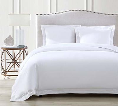 Pure Parima Triple Luxe Sateen Hotel Collection Duvet Cover Set – 100% Certified Egyptian Cotton, Baratta Embroidery, Full/Queen, Arctic