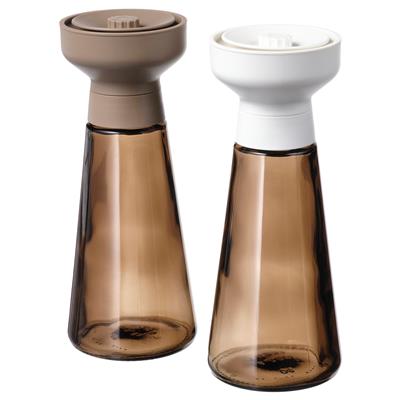 HALVTOM spice mill, glass/brown, 7 ½ - IKEA
