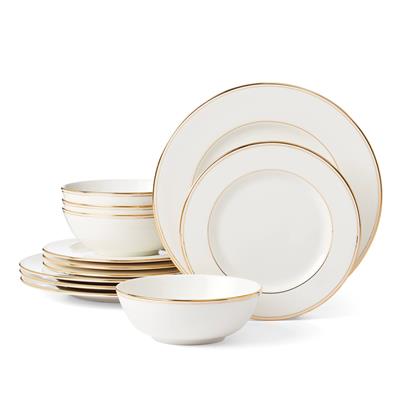 Lenox Federal Gold 12-Piece Dinnerware Set, Service for 4 - 10.75 Round