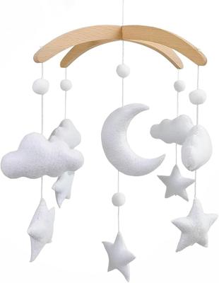 Amazon.com : Sorrel + Fern Baby Crib Mobile, Wooden Nursery Decor (Moon, Cloud & Stars) | Baby Shower Gift, Boys & Girls, Handmade, Eco-Felt, Unfinish