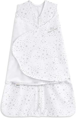 Amazon.com: HALO 100% Cotton Sleepsack Swaddle, 3-Way Adjustable Wearable Blanket, TOG 1.5, Midnight Moons Grey, Newborn, 0-3 Months : Baby