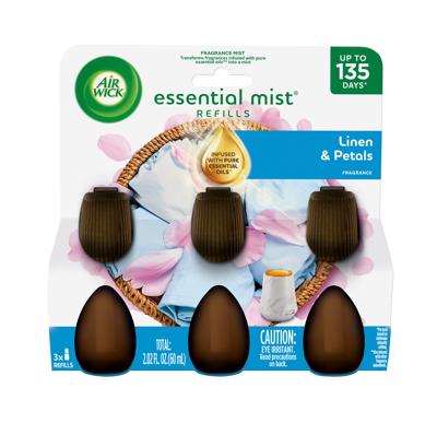 Air Wick Essential Mist Scented Oil Diffuser Refills, 3ct, Linen and Petals - Walmart.com