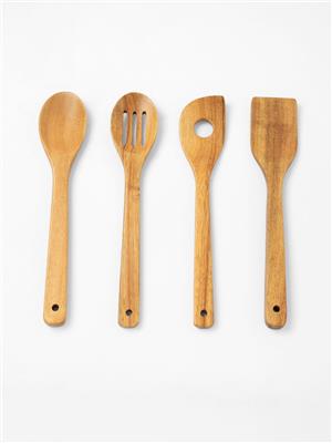 Simply Stored Utensil Set Acacia Wood 4Pc | Bash