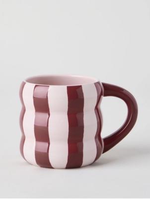 Vue Bubble Mug With Hand Paint in Red Stripe | MYER