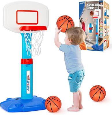 Amazon.com: Toddler Basketball Hoop for Ages 2 3 4, Indoor Outdoor Kids Basketball Goal | Adjustable Mini Basketball Hoop with Lights Sounds, Sport To