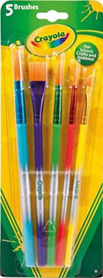 Crayola Art and Craft Brush Set, Craft Supplies for Kids, Painting Supplies, 5 Count