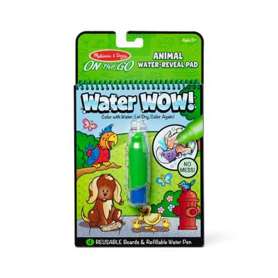 Melissa & Doug On The Go Water Wow! Mess Free Coloring Book, Reusable Water-Reveal Activity Pad - Animals - Walmart.ca