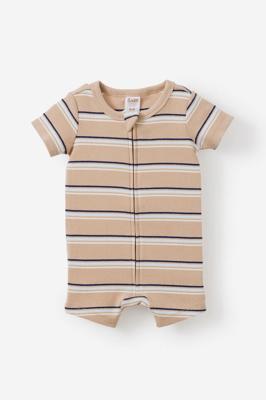 Growie Short Sleeve Zip Romper