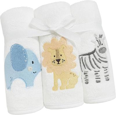 Baby Wash Cloths 3 Pack 100% Cotton Baby Wash Cloths – Soft Flannel Face Towels with Safari Animal Print Towel Wipe Feeding : Amazon.co.uk: Baby Produ