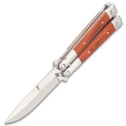 Black Grip Butterfly Knife