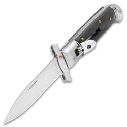 Wooden Grip Stiletto Knife