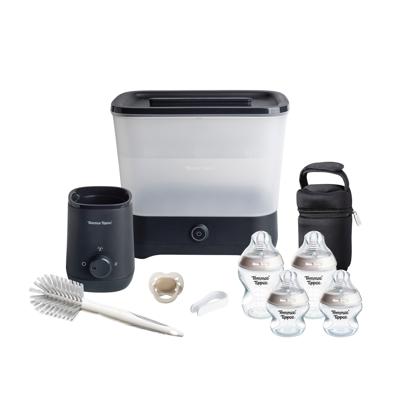 Tommee Tippee Essentials Feeding Set V4 Black | Baby Bunting AU