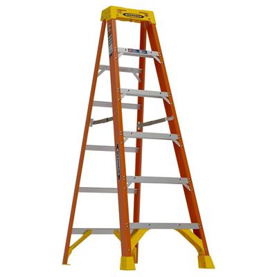 Werner 6 ft. Fiberglass Step Ladder (10 ft. Reach Height) with 300 lb. Load Capacity Type IA Duty Ra