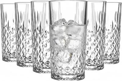 Acense 6 x Drinking Glasses - Tumblers for Water, Juice, Cocktails Multipurpose (355ml) : Amazon.co.uk: Home & Kitchen