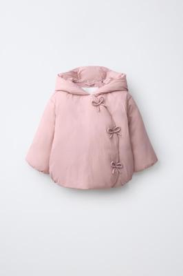 WATER REPELLENT NYLON BOW JACKET - Mid-pink | ZARA Canada
