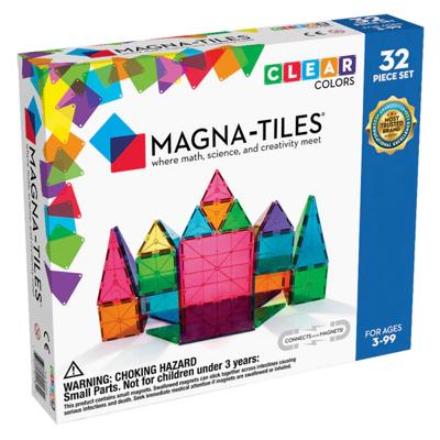Buy Original Magna Tiles Clear Colours 32 Piece Set at Popup Kids