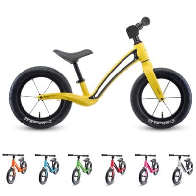 Hornit AIRO 12 in Balance Bike, 2.95 kg, Hammer Yellow, for Ages 1.5-5 | Magnesium-alloy frame, pneumatic tyres, sealed bearings and integrated footre