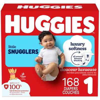 Huggies Little Snugglers Baby Diapers, Size 1 (8-14 lbs), 168 Ct&nbsp; - Walmart.ca
