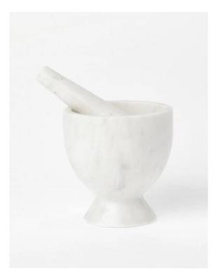 Heritage Marble Mortar And Pestle White | MYER