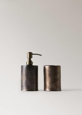 Cylindrical ceramic toothbrush holder - Home | MANGO