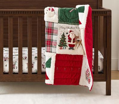 Holly Jolly Santa Baby Quilt | Pottery Barn Kids