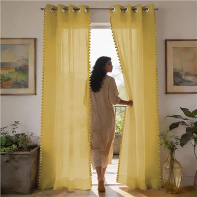 Mustard Sheer Curtains