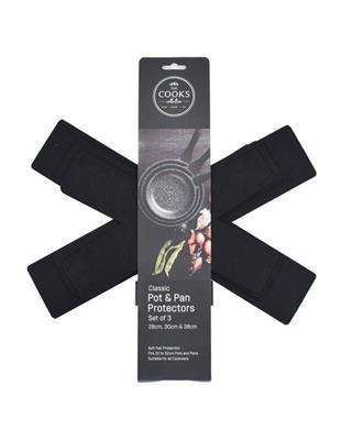 The Cooks Collective Pot and Pan Protectors Set of 3 in Black | MYER