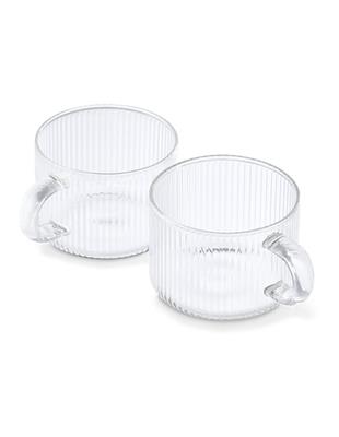 salt&pepper salt&pepper Brew Rib Tea Cups 300mL Set of 2 in Clear | MYER