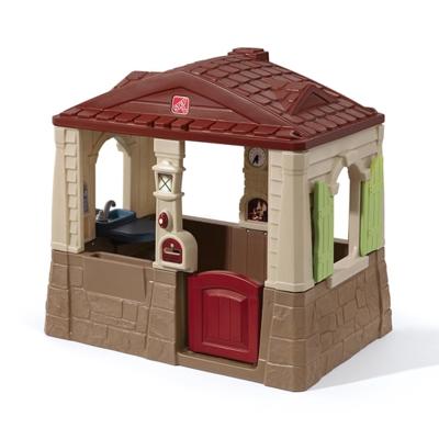 Step2 Neat & Tidy Cottage II Playhouse for Children, Indoor/Outdoor Backyard Toy, Brown - Walmart.com