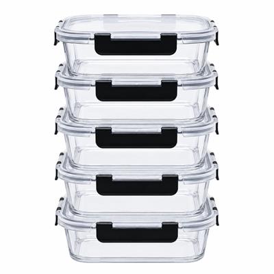 XELVORI 5 Pack 1040ml Borosilicate Glass Food Containers with Lids | Shop Today. Get it Tomorrow! | takealot.com