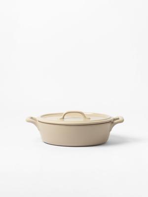 Tia Round Stoneware Casserole 28cm Taupe | Bash