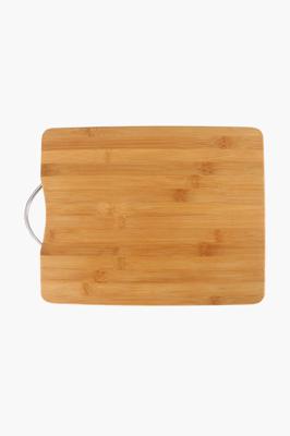 Bamboo Metal Handle Chopping Board, 38cm