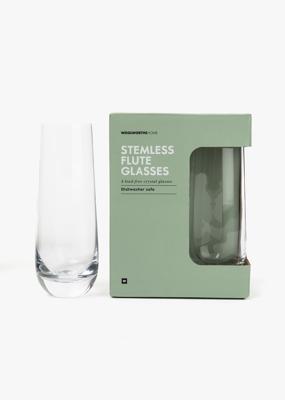 Stemless Flute Glasses 4 Pack | Woolworths