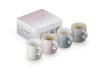 Stoneware Calm Set of 4 Cappuccino Mugs