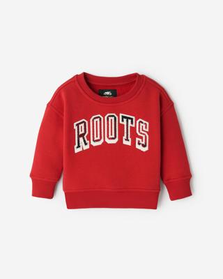 Baby Plaid Applique Crew Sweatshirt | Roots