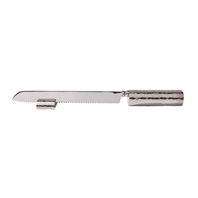 Hammerwork Silver Challah Knife - Petroff Gallery