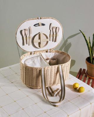 Lenny Picnic Basket - Stone - Poetry Clothing Store