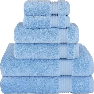 Amazon.com: Cotton Paradise Towel Set of 6, 2 Bath Towels, 2 Hand Towels and 2 Washcloths Towels for Bathroom Sets, Smoke Gray : Home & Kitchen